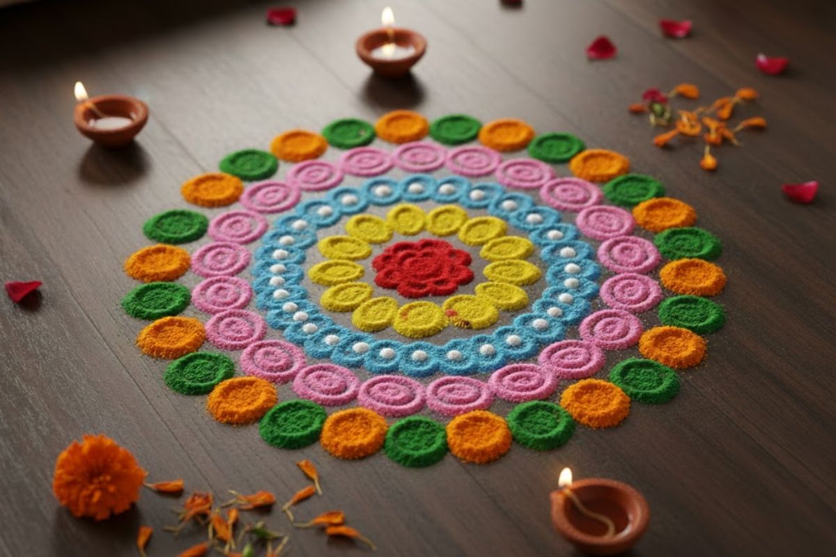 Simple रंगोली डिज़ाइन फॉर दिवाली: दिवाली पर बनाएं ये सिंपल रंगोली डिज़ाइन, रंगों से खिल उठेगा घर का हर कोना 8 आसान रंगोली डिज़ाइन