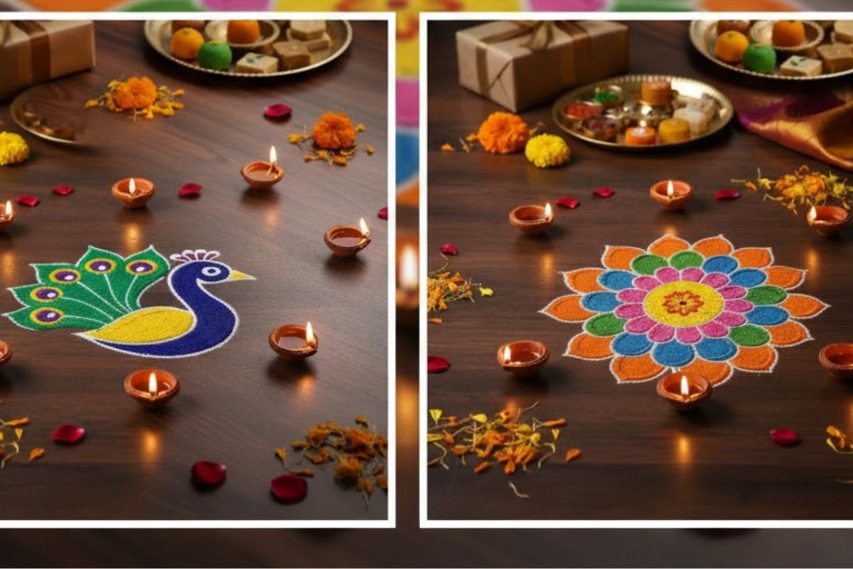 Simple रंगोली डिज़ाइन फॉर दिवाली: दिवाली पर बनाएं ये सिंपल रंगोली डिज़ाइन, रंगों से खिल उठेगा घर का हर कोना 11 रंगोली डिज़ाइन