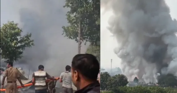 ब्रेकिंग न्यूज़: फ़तेहपुर पटाखा बाज़ार में भीषण आग, 65 दुकानें जलकर राख, विस्फोट से कई झुलसीं

