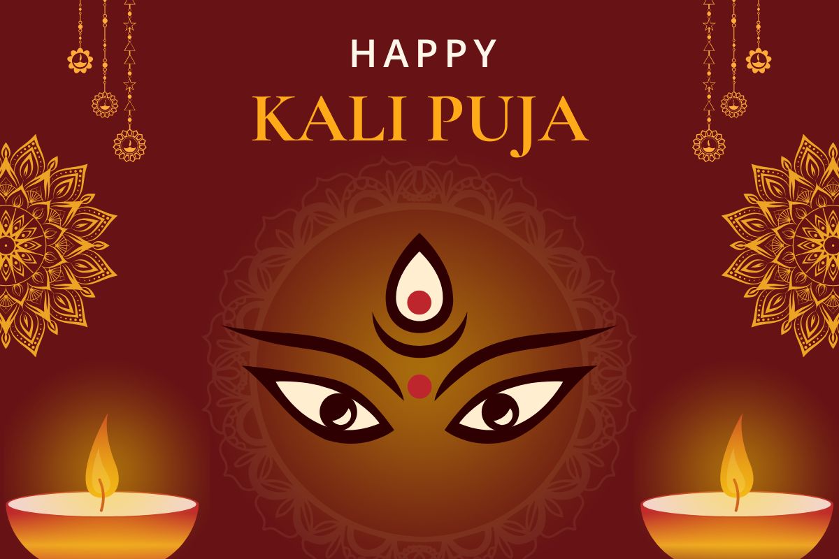 हैप्पी काली पूजा 2025 शुभकामनाएँ, चित्र, स्थिति: काली पूजा पर अपने प्रियजनों को इन विशेष शुभकामनाओं के साथ माँ का आशीर्वाद भेजें।

