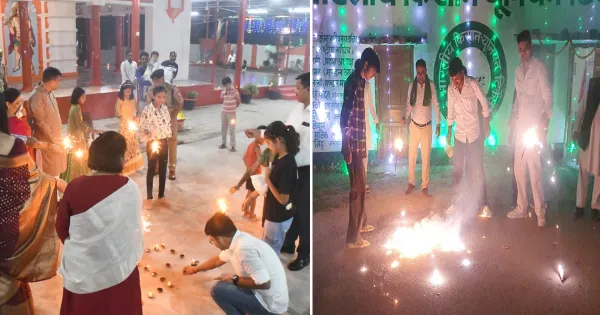 रामपुर: जगमगा उठा पूरा शहर, खूब हुई आतिशबाजी... लक्ष्मी गणेश की पूजा के साथ धूमधाम से मनाई गई दिवाली. 

