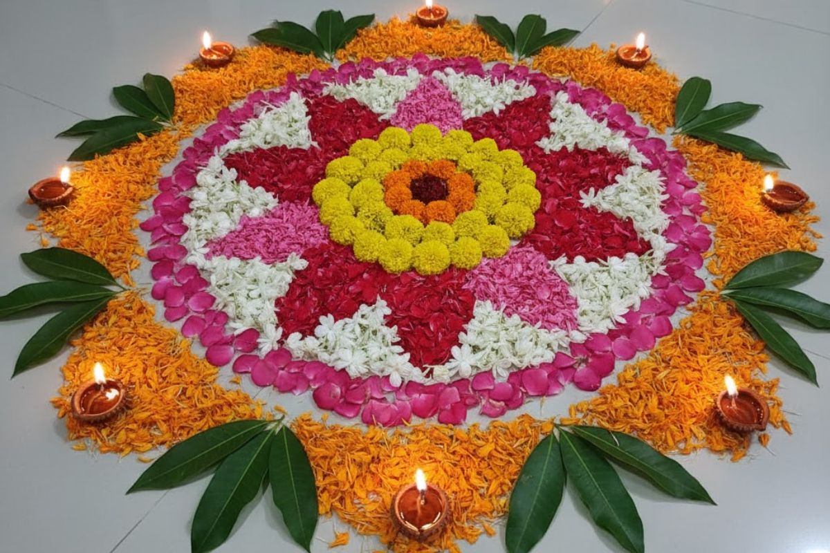 गोवर्धन पूजा रंगोली डिजाइन: इस गोवर्धन पूजा ट्राई करें एआई से बनी अनोखी रंगोली डिजाइन, आपकी सजावट बढ़ जाएगी 13 गोवर्धन पूजा रंगोली