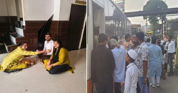 भैया दूज: बहनों ने किया भाइयों को टीका...रोडवेज बसों में भारी भीड़

