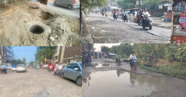 कानपुर: आधी-अधूरी सड़कें शहर में वायु प्रदूषण बढ़ा रही हैं, दिवाली से पहले सड़कों की मरम्मत के दावे हवा हवाई हैं.

