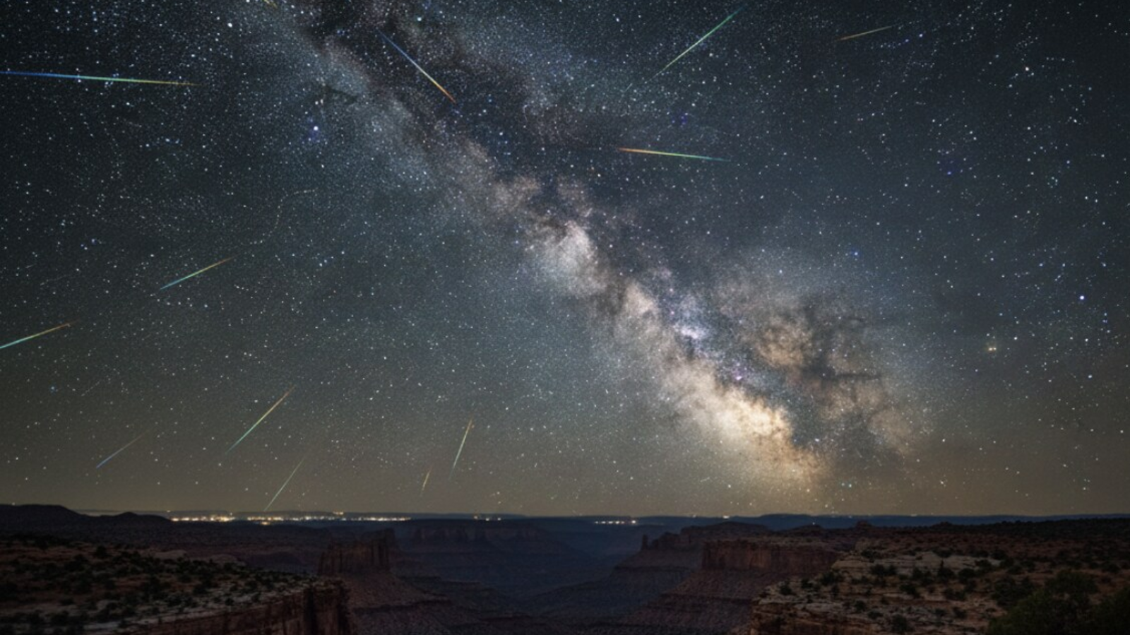 AI-generated image of Orionid Meteor shower 
