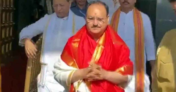 जेपी नड्डा ने तिरूपति बालाजी मंदिर में दर्शन किए

