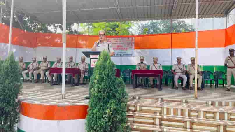 पुलिस केंद्र रामगढ़ में पुलिस स्मृति दिवस की कार्यवाही

