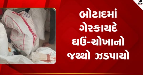 बोटाद में अवैध मात्रा में गेहूं और चीनी जब्त, देखें वीडियो

