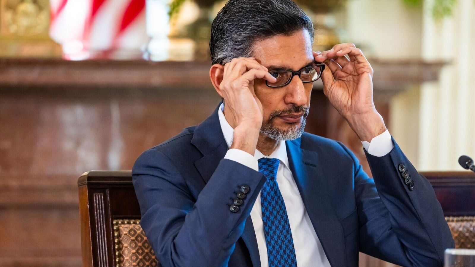 Google CEO reacts to ChatGPT launch.